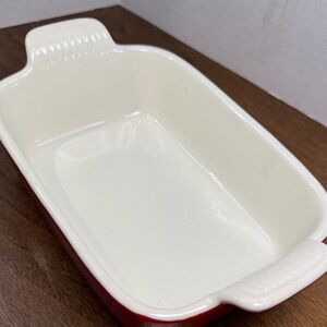 Sweejar Red Ceramic Eco-Friendly Small 7.5" Rectangular Oven Baking Dish Handles